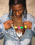 Ambush gdragon GD kanye west big sean asap rocky kid cudi pow necklace yellow gold vintage