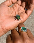 Tyler the creator green heart ring emerald diamond custom made diamond vvs ifandco