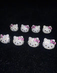 Sanrio HELLO KITTY diamond fully iced stud earring custom benballer ifandco kylie jenner travis cardi b