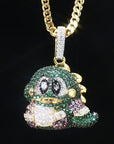 diamond custom bubble bobble bub pendant necklace chain ben baller rapper chain iced bling