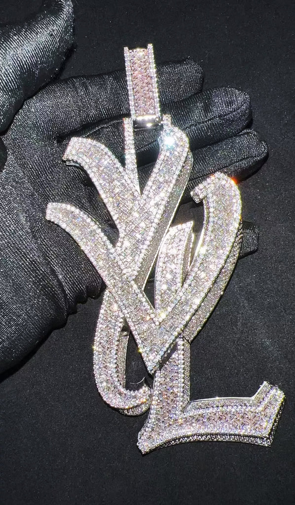 playboi carti yvl YOUNG VAMP LIFE custom necklace chain diamond exact design infinity link cuban link neclace chain diamonds