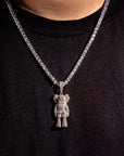 bape kaws originalfake 3D figure pendant necklace chain diamond ben baller vvs gold