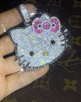 hennessy carolina cardi b sister hello kitty fully iced diamond necklace chain buy now custom jewelers