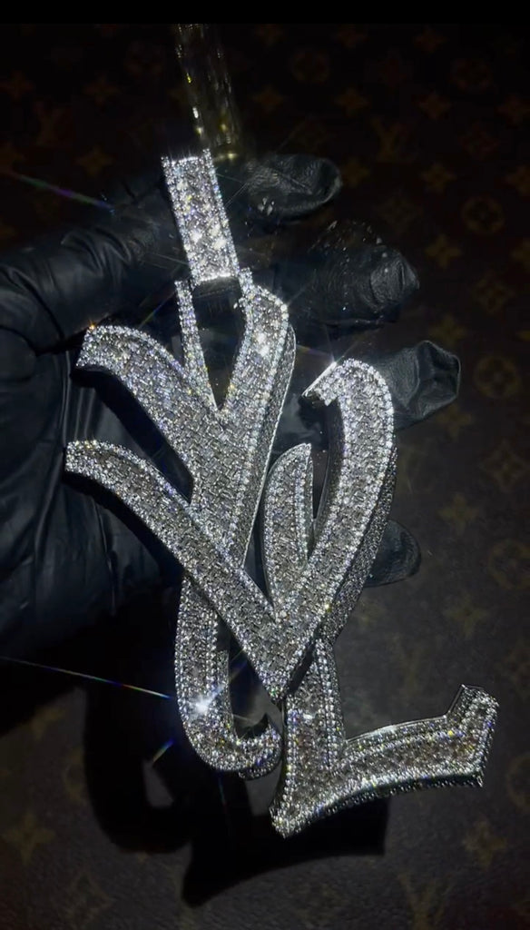 playboi carti yvl YOUNG VAMP LIFE custom necklace chain diamond exact design infinity link cuban link neclace chain diamonds