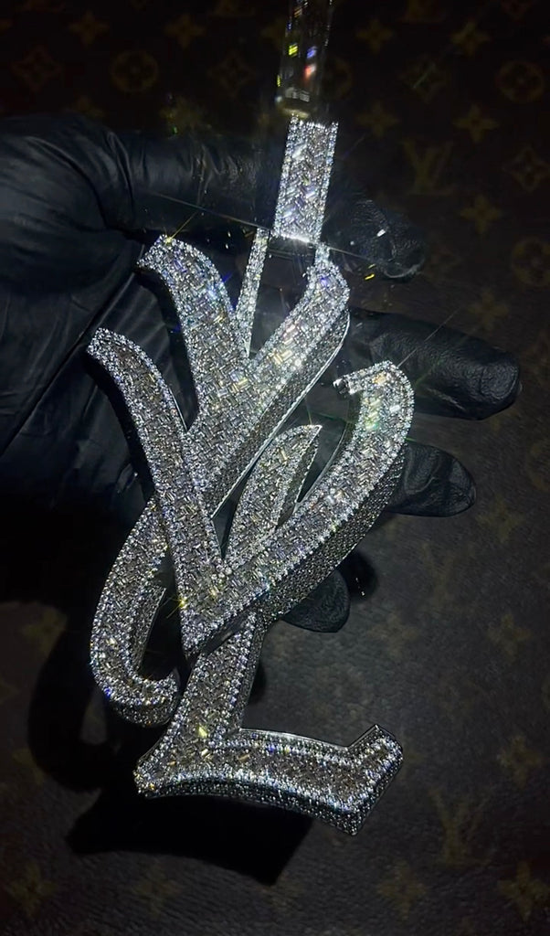 playboi carti yvl YOUNG VAMP LIFE custom necklace chain diamond exact design infinity link cuban link neclace chain diamonds