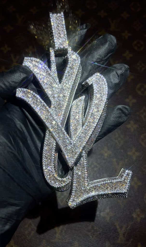 playboi carti yvl YOUNG VAMP LIFE custom necklace chain diamond exact design infinity link cuban link neclace chain diamonds