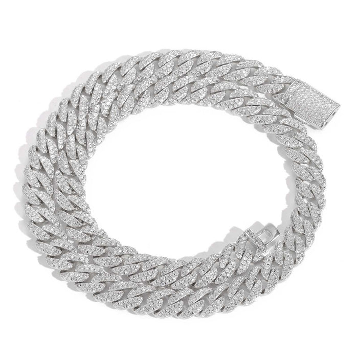 Fully iced 3D Bubble 10mm diamond cuban link necklace chain Yellow Gold high end fine jewelry ifandco jewelers travis scott