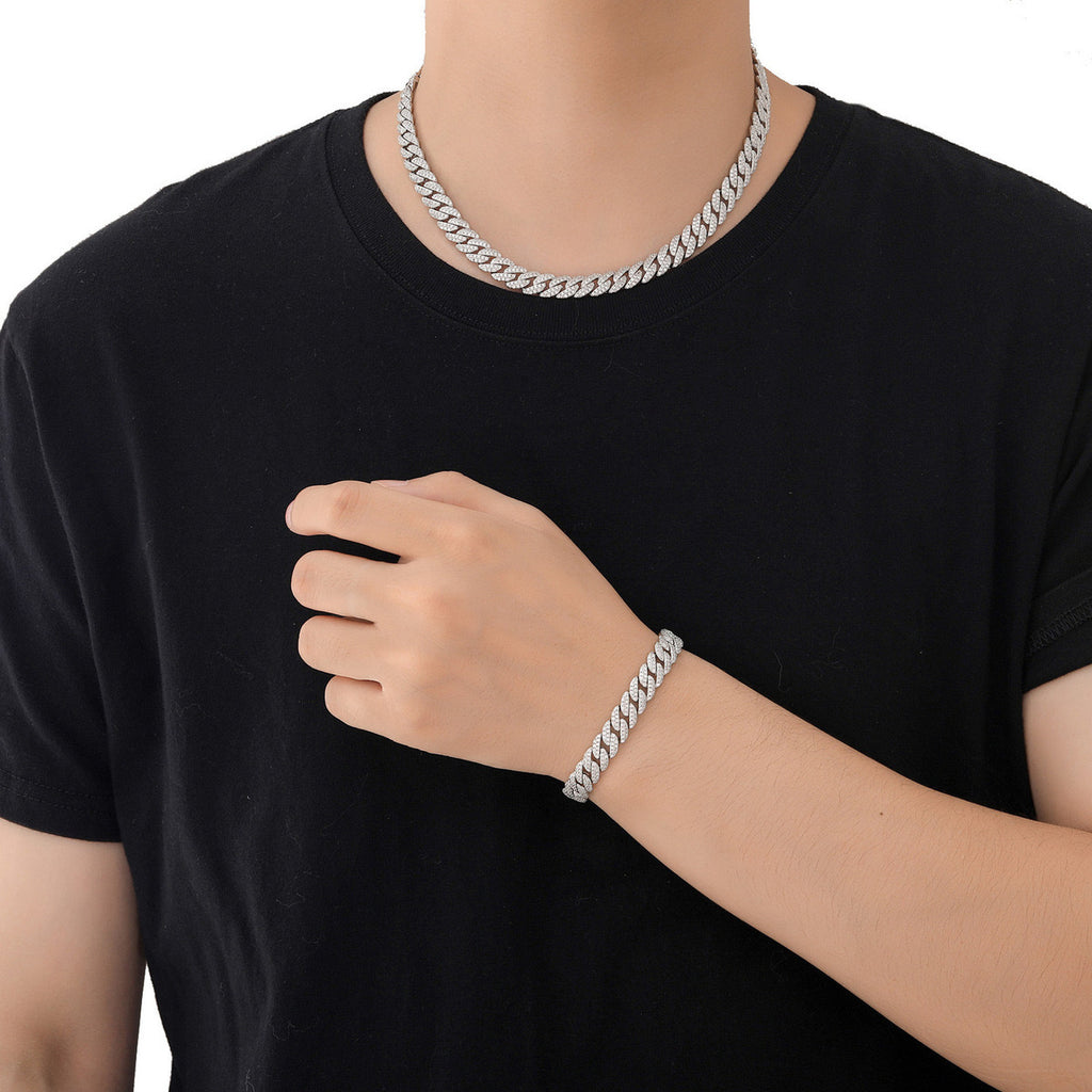 Fully iced 3D Bubble 10mm diamond cuban link necklace chain Yellow Gold high end fine jewelry ifandco jewelers travis scott