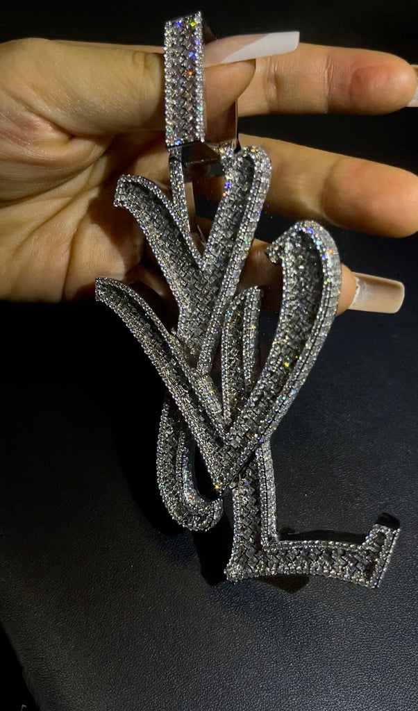 playboi carti yvl YOUNG VAMP LIFE custom necklace chain diamond exact design infinity link cuban link neclace chain diamonds