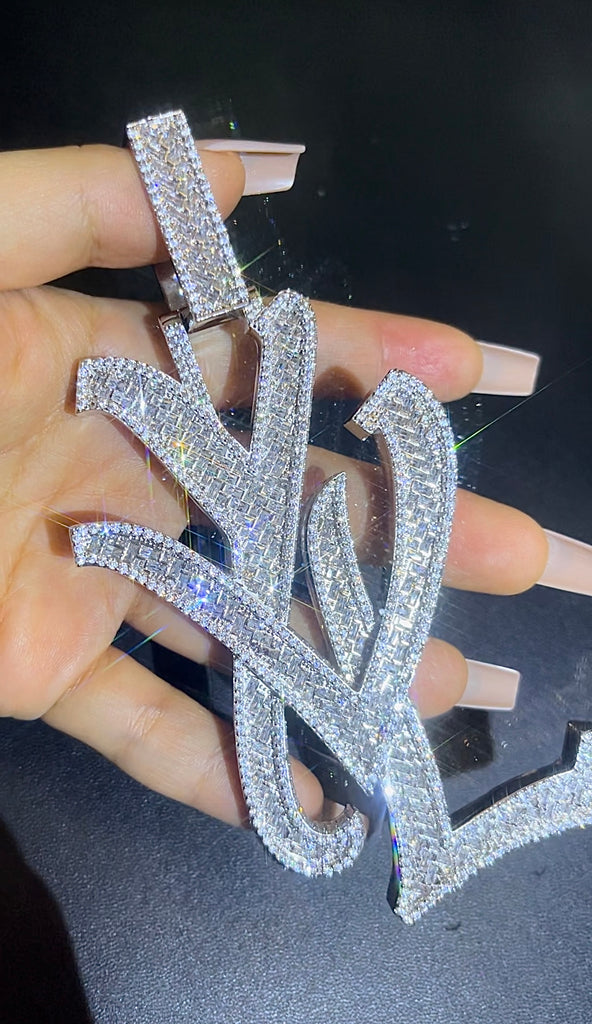 playboi carti yvl YOUNG VAMP LIFE custom necklace chain diamond exact design infinity link cuban link neclace chain diamonds