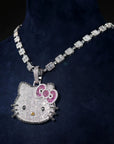 hennessy carolina cardi b sister hello kitty fully iced diamond necklace chain buy now custom jewelers