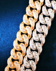 fully iced bandana cuban links diamond necklace chain blueface rapper custom jewelers Avianne