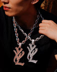 playboi carti yvl YOUNG VAMP LIFE custom necklace chain diamond exact design infinity link cuban link neclace chain diamonds