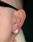 Sanrio HELLO KITTY diamond fully iced stud earring custom benballer ifandco kylie jenner travis cardi b