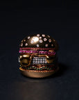 hamburger ring nadine as seen on Nigo in multicolored vvs diamond ifandco