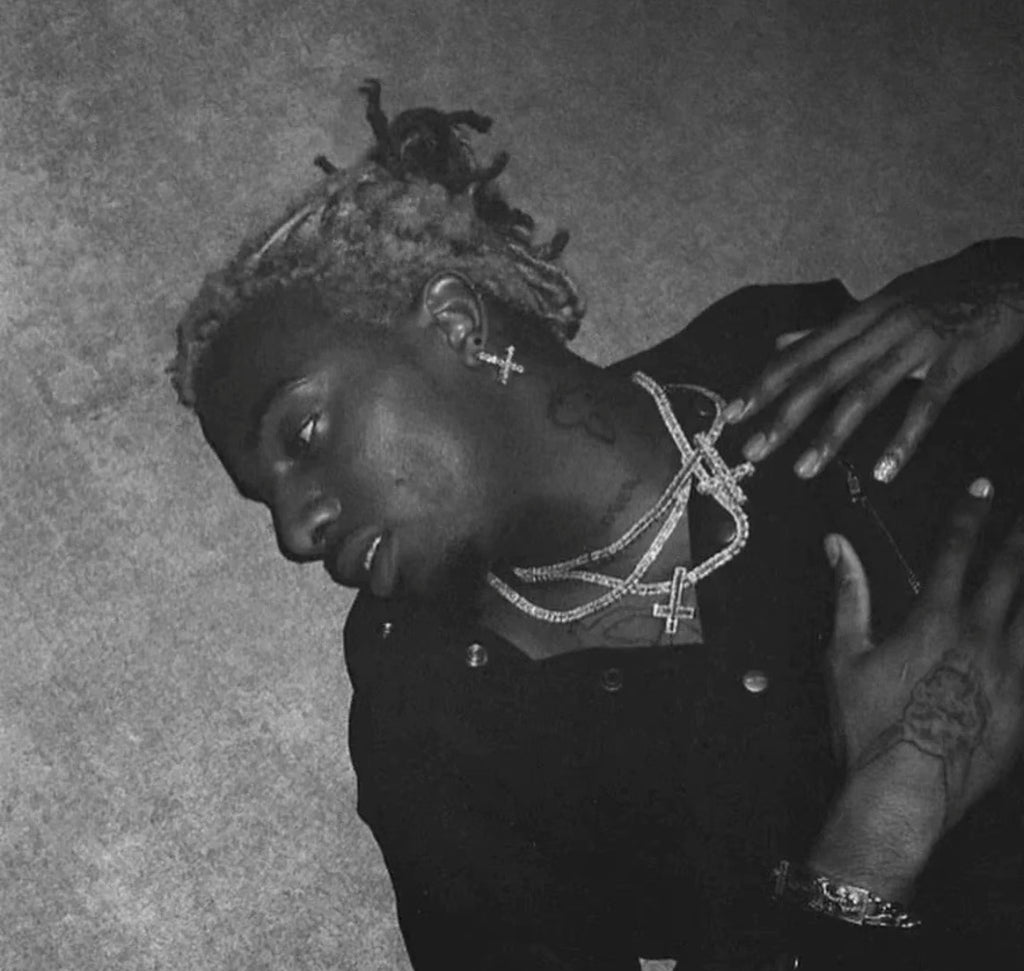 ken carson upside down cross diamond necklace a great chao album cover trump buy now gifted by YVL Playboi Carti