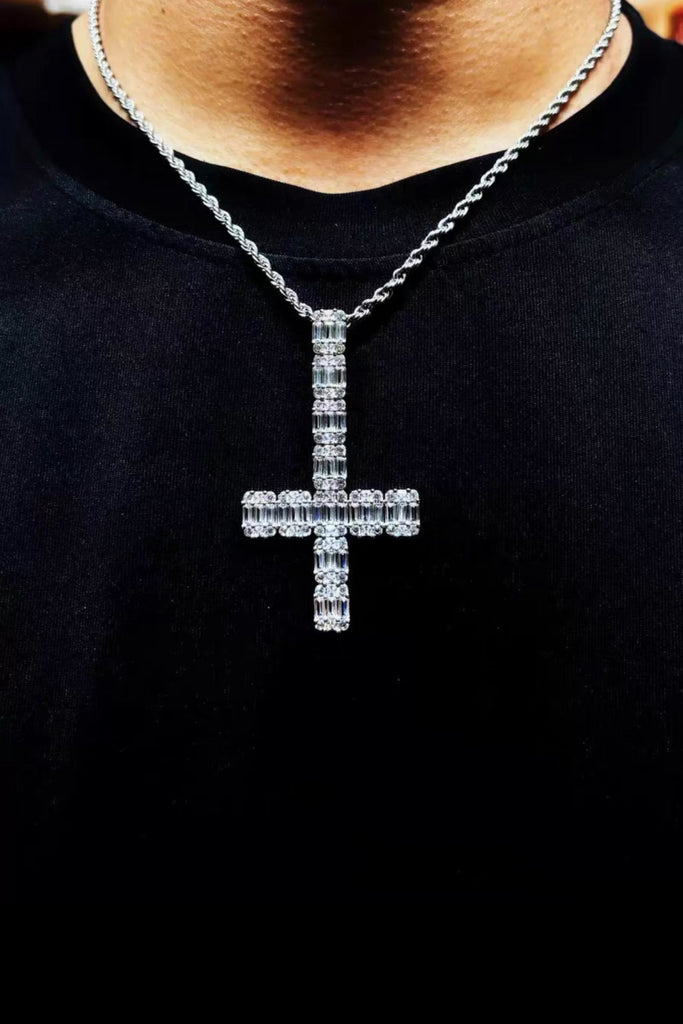 ken carson upside down cross diamond necklace a great chao album cover trump buy now gifted by YVL Playboi Carti