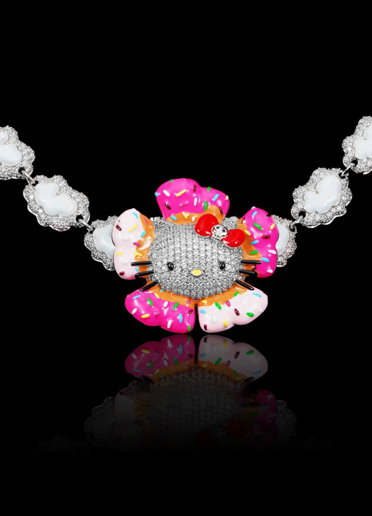 hennessy carolina cardi b sister hello kitty fully iced diamond necklace chain buy now custom jewelers