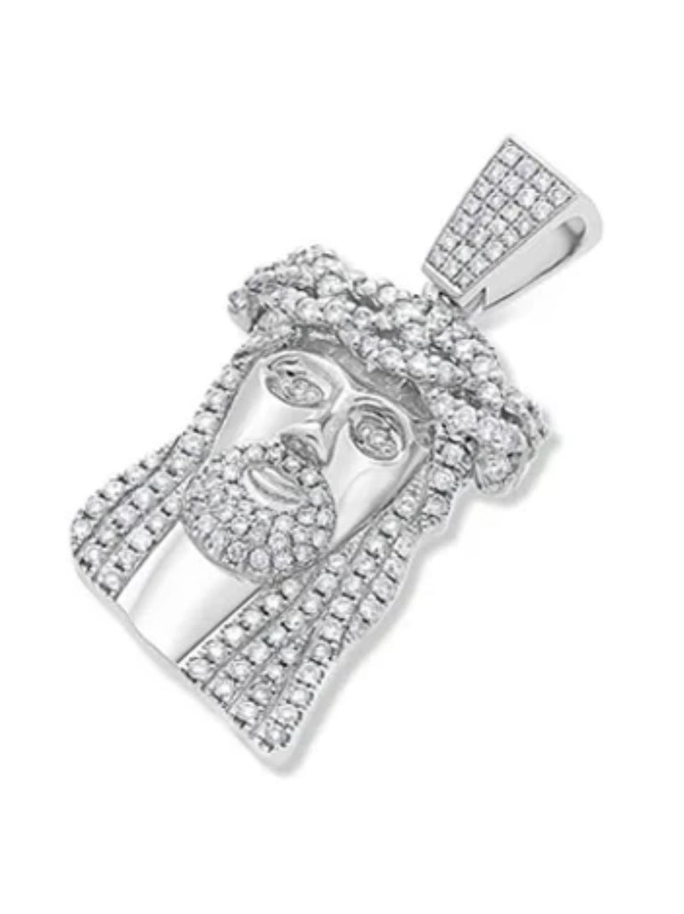 ifandco jesus piece pendant necklace free chain diamond vvs gold price silver