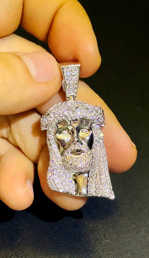 ifandco jesus piece pendant necklace free chain diamond vvs gold price silver