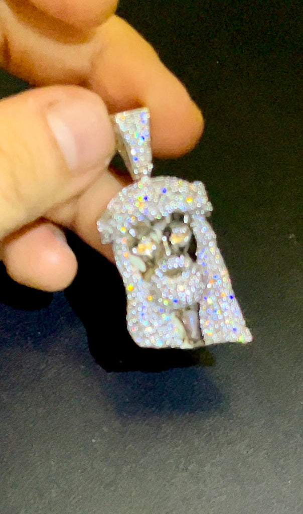 ifandco jesus piece pendant necklace free chain diamond vvs gold price silver
