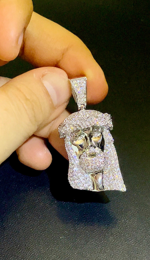 ifandco jesus piece pendant necklace free chain diamond vvs gold price silver