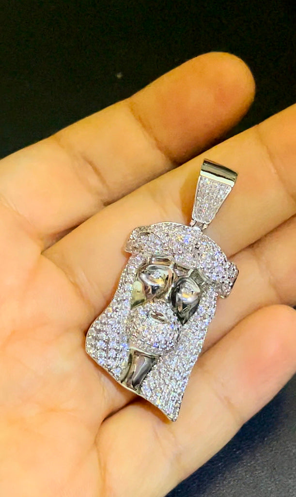 ifandco jesus piece pendant necklace free chain diamond vvs gold price silver