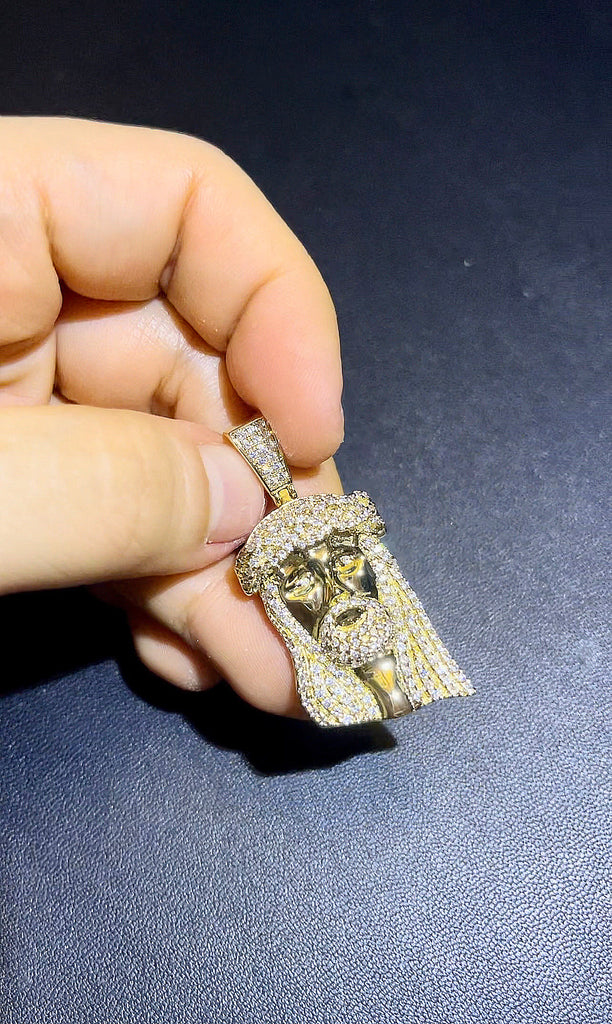 ifandco jesus piece pendant necklace free chain diamond vvs gold price silver