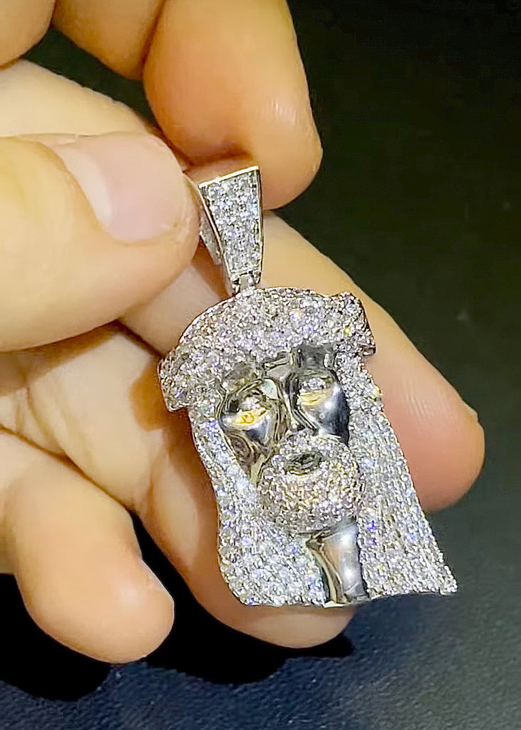 ifandco jesus piece pendant necklace free chain diamond vvs gold price silver