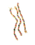 Pharrell Williams grills are studded with sapphires, rubies and emeralds. INFINITY GAUNTLETS jewelry diamond choker jacob & co short necklace gemstone heart Gabby Elan Jewelry infinity stone grillz grill grills