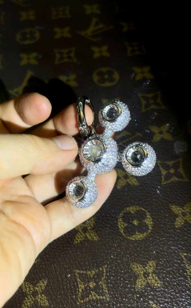 frank homer diamond Ocean sphere legs pendant necklace chain Drake