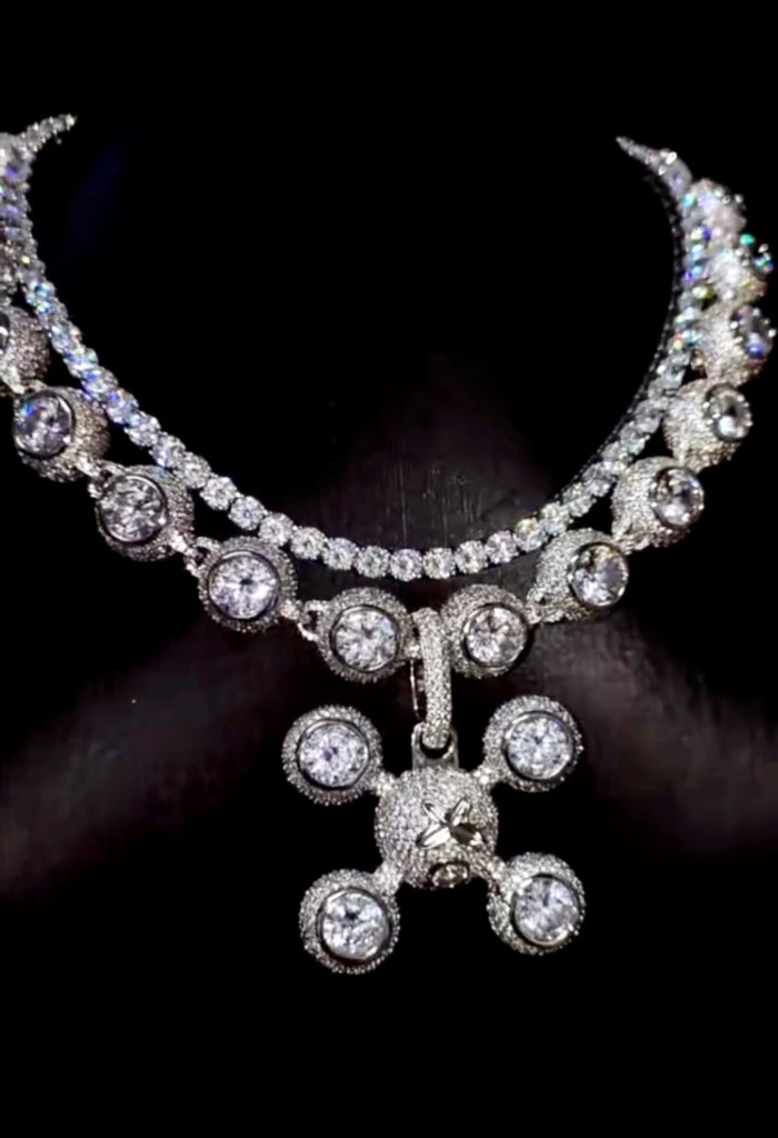 frank homer diamond Ocean sphere legs pendant necklace chain Drake