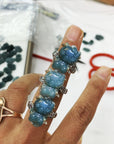 Hello kitty jade ring necklace hadncrafted ade jewelry