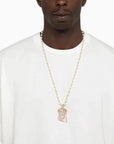 kanye west ye jesus piece pearl necklace diamond iced out enamel face 1989 buy rare limited
