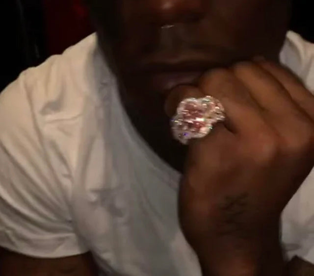 Lil Uzi Vert’s Craziest Jewelry of All Time Pink Diamond Encrusted Ring