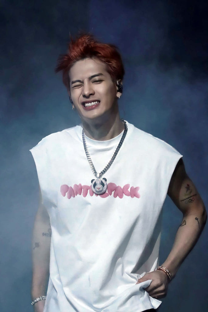 Fully iced Panda diamond pendant necklace chain as seen on Jackson Wang Got7 kpop fans buy panthepack