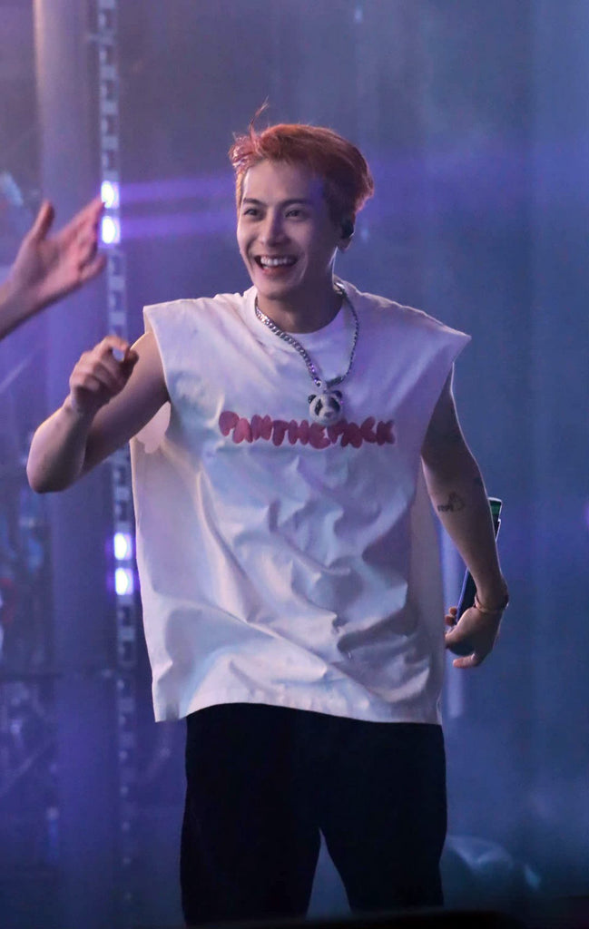 Fully iced Panda diamond pendant necklace chain as seen on Jackson Wang Got7 kpop fans buy panthepack