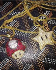 Super mario mushroom star necklace goyard