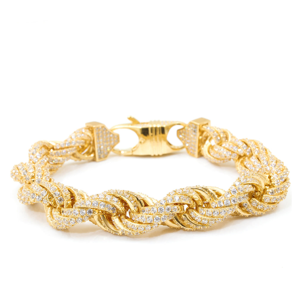 Iced Out Rope Bracelet 11mm