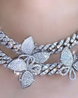 12mm miami cuban link butterfly choker diamond kylie jenner stormi playboi carti