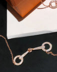 fully iced filet d'Or necklace horse saddle bracelet not hermes buy now Filet de selle bracelet