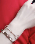 fully iced filet d'Or necklace horse saddle bracelet not hermes buy now Filet de selle bracelet