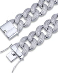 Hip Hop Jewelry 28mm 14K Gold Plated Full Iced Out CZ Big Dog Miami Cuban Chain Link Necklace for Men