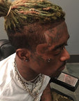 lil uzi vert upside down cross choker pendant necklace tennis link chain vvs diamond