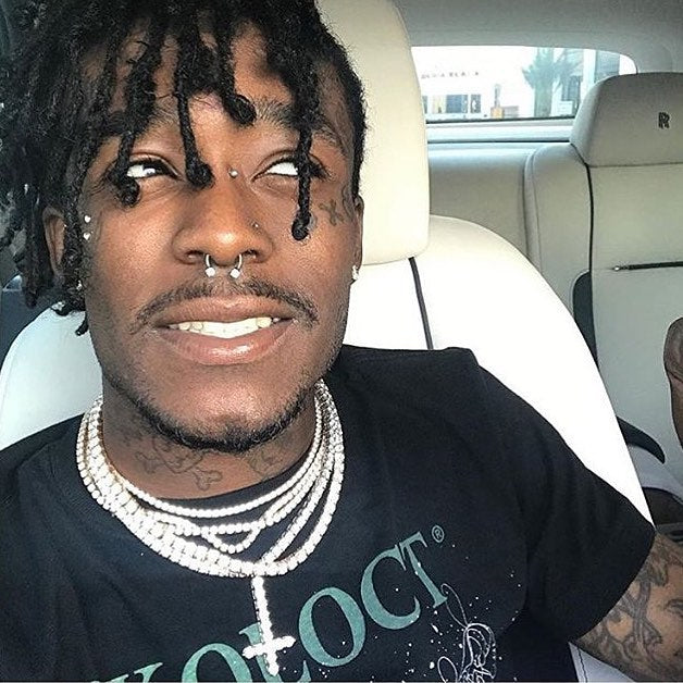 lil uzi vert upside down cross choker pendant necklace tennis link chain vvs diamond ifandco