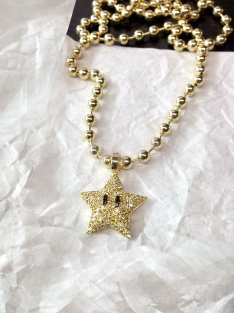 Mario star necklace