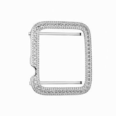 iwatch bezel iced out silver