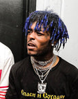 lil uzi vert tattoo cat pendant necklace chain luv free chain diamond vvs ifandco liluzivert