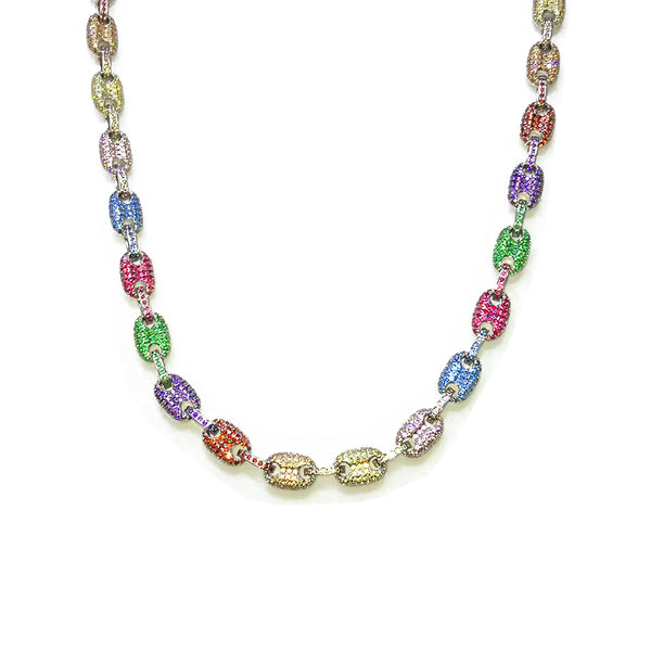Rainbow gucci hot sale link chain