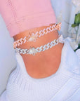 kylie jenner butterfly travis scott cuban links chain anklet bracelet diamond rich girls shopgld
